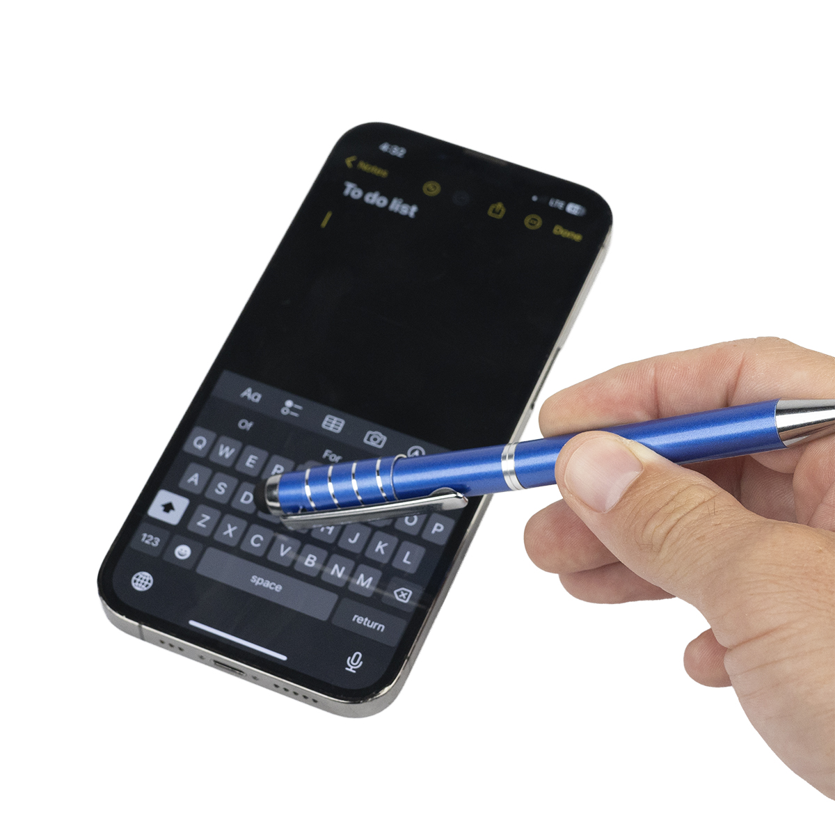 Recycled Aluminum Spinner Pen With Stylus 2