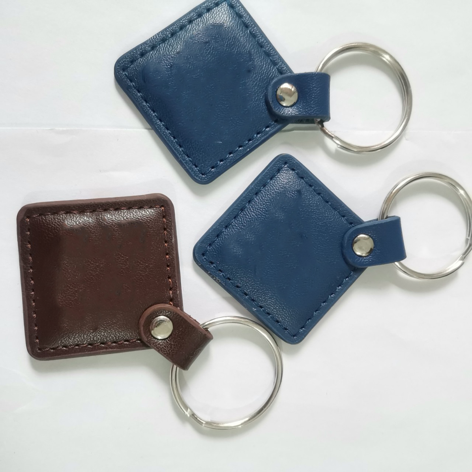 Leatherette Quadrate Keychain 2
