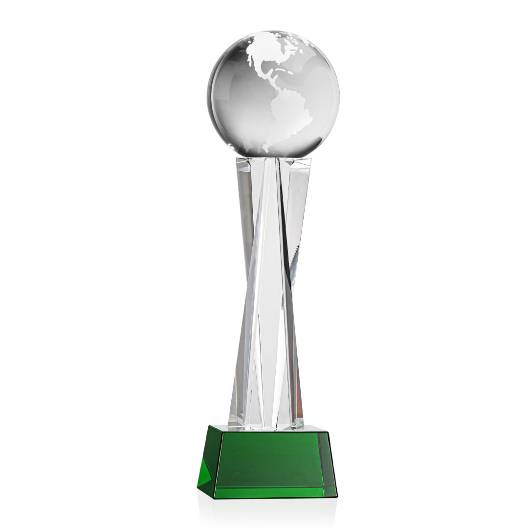 Globe Award on Grafton Base - Green 10