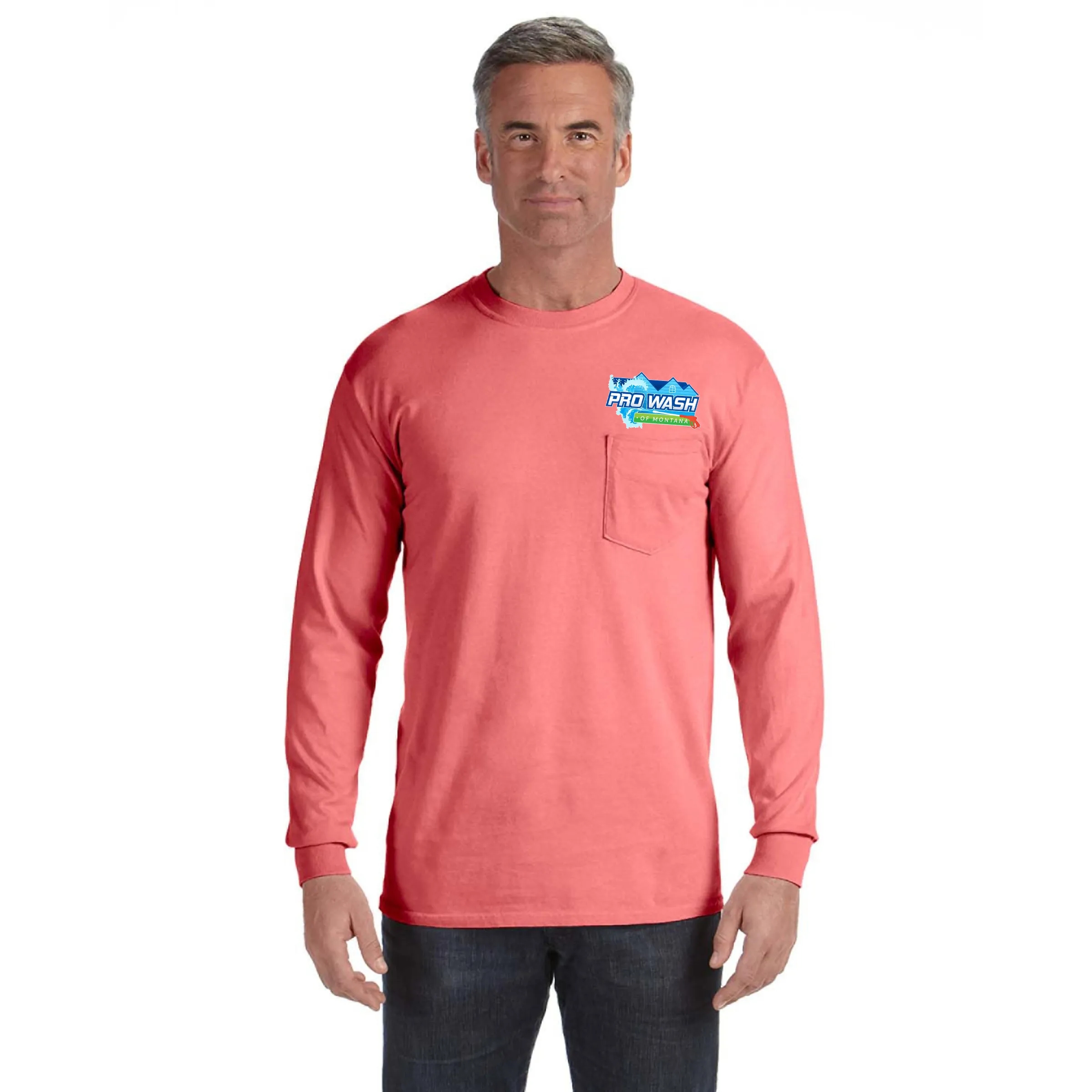 COMFORT COLORS ADULT 6.1 OZ LONG-SLEEVE POCKET T-SHIRT 10