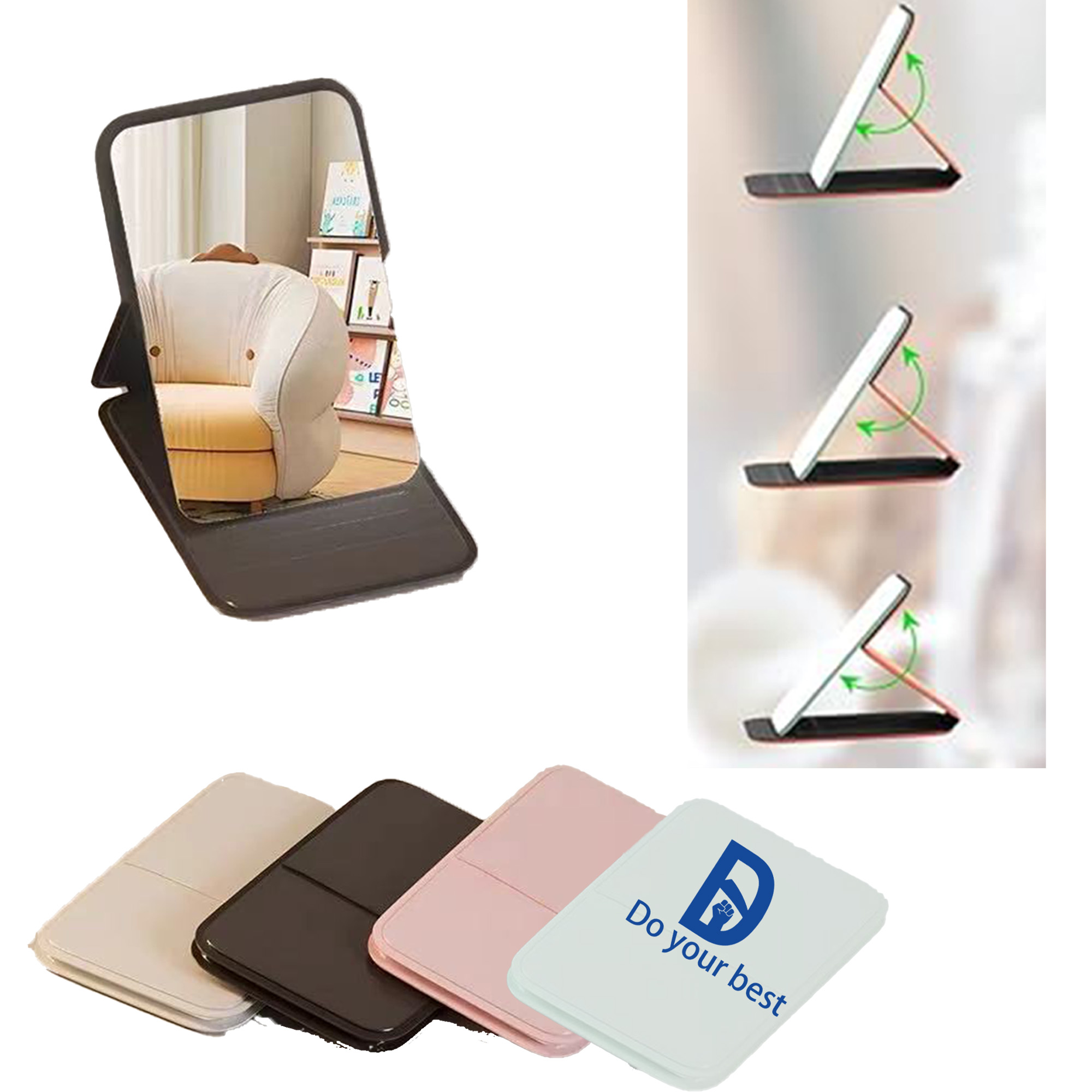 MOQ 50 Foldable Pocket Compact Mirror 2
