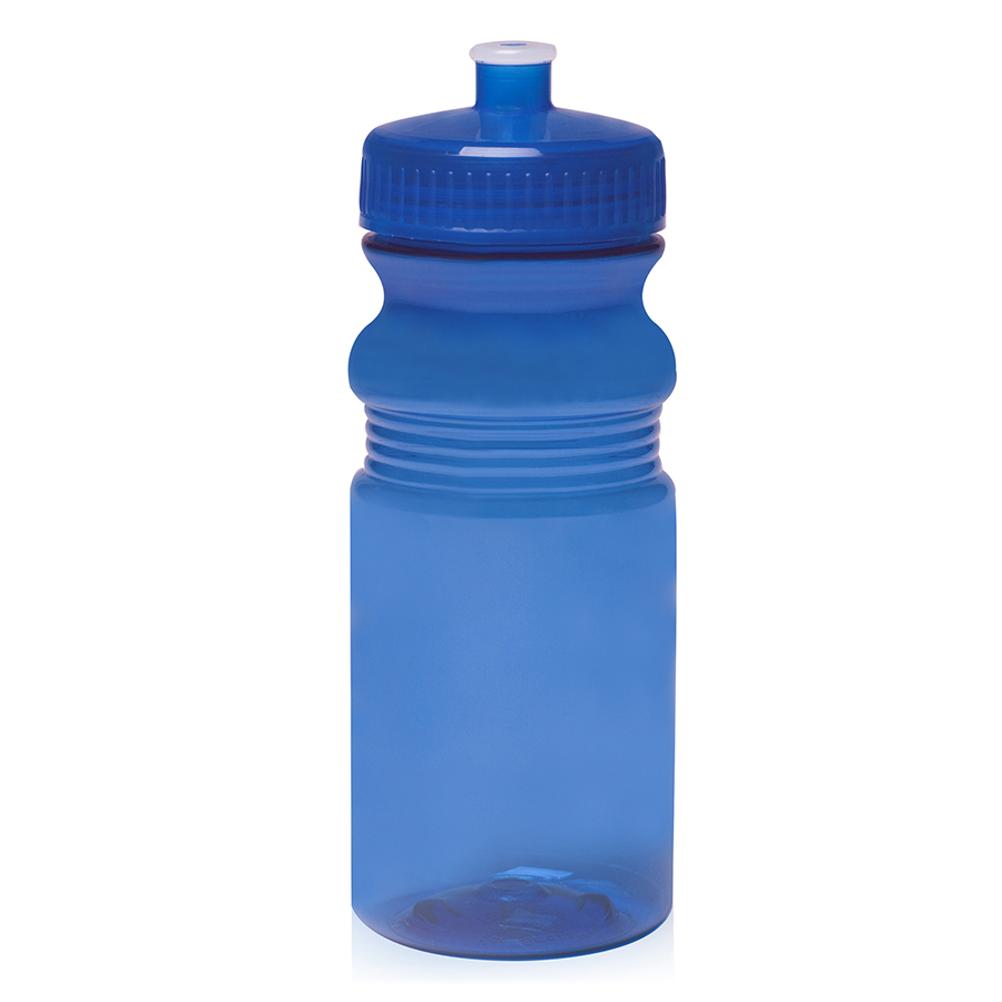 Plastic Bike Water Bottle - Push Cap, 20 oz. 5
