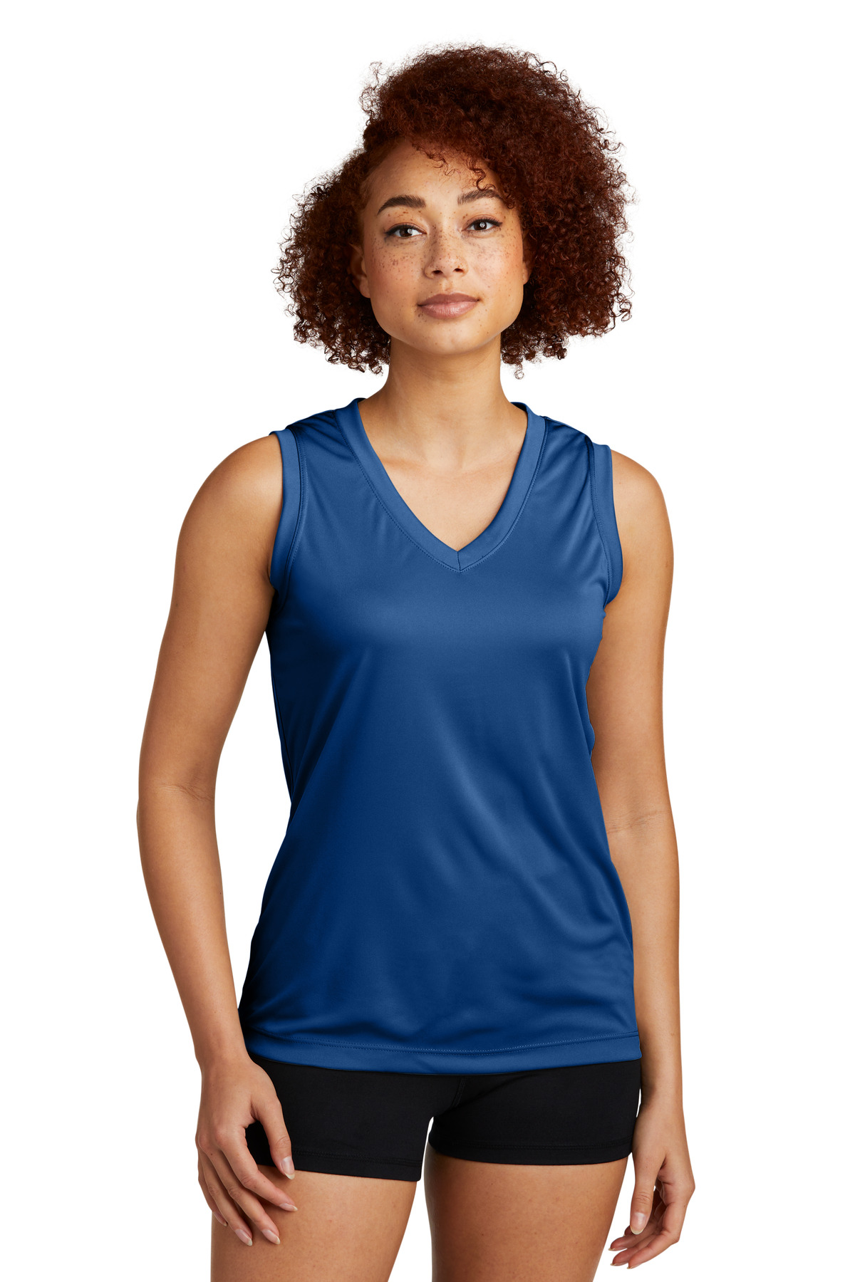 Sport-Tek Women's Sleeveless PosiCharge Competitor V-Neck Tee. LST352 10