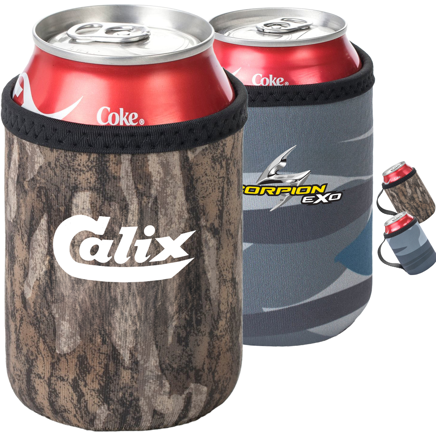 12 Oz. Neoprene collapsible camo can Cooler w/ Strap Handle 2