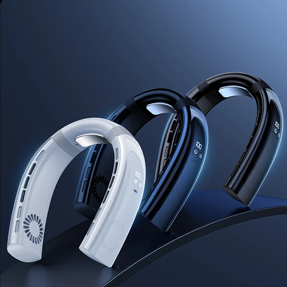 Portable Neck Digital Display Personal Fan 5