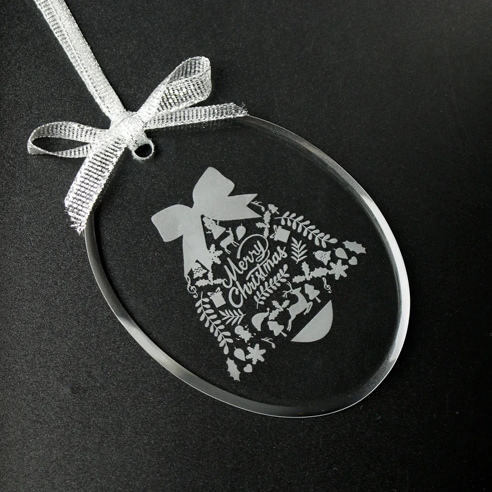 Personalized Beveled Oval shaped Ornament 1