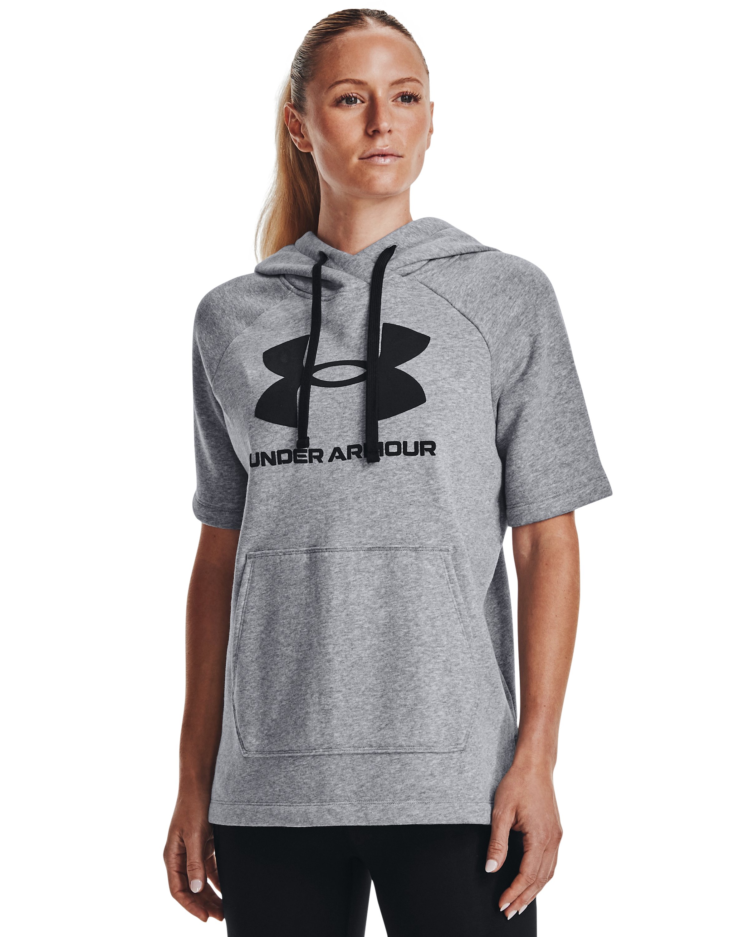 UA Rival Fleece Women's Short Sleeve Hoodie, custom hoodie or sweatshirt with logo imprint 12