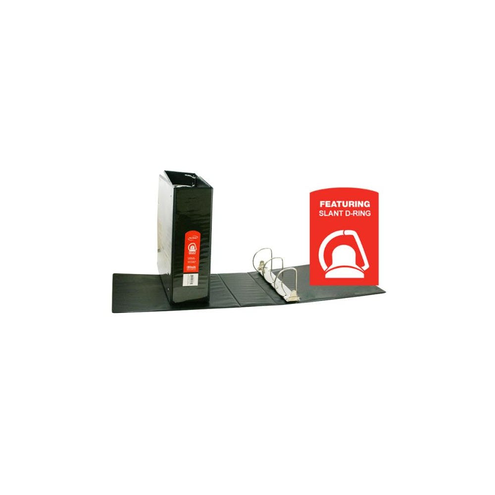 3" Slant-D Ring View Binders - Black 2 Pockets 1
