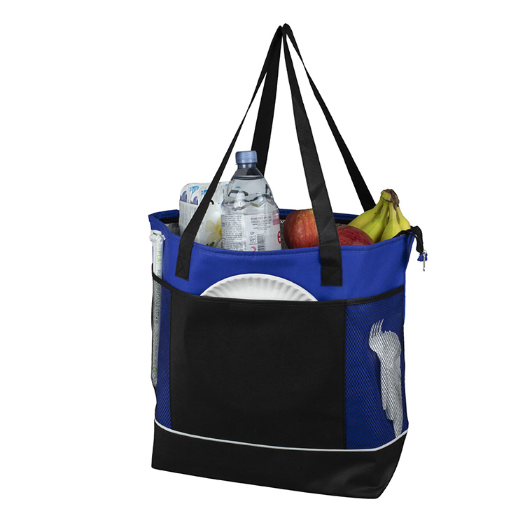 22"W x 16"H x 7 ½"Gusset - "FROST LINE" Super-Sized Insulated Zipper Cooler Tote 28