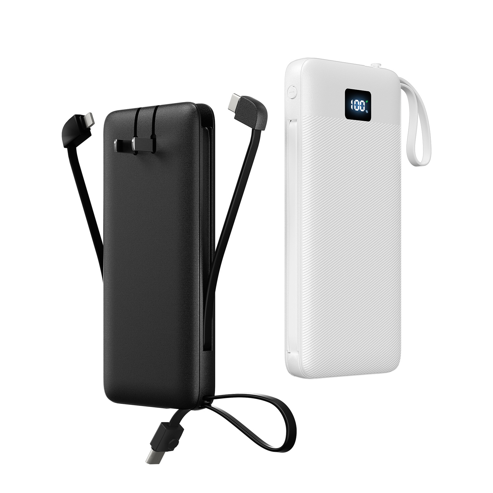 10,000mAH Power Bank With Built-in AC Plug and Cables 1