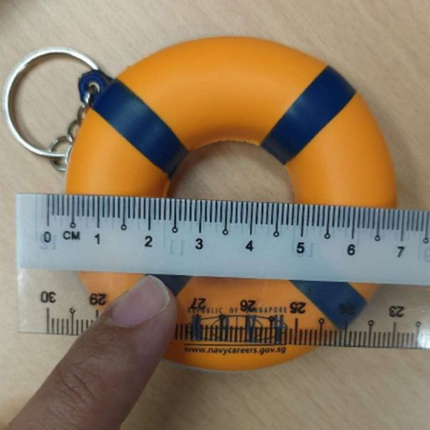 PU Foam Lifebuoy Shaped Stress Reliever Toy Keychain 8