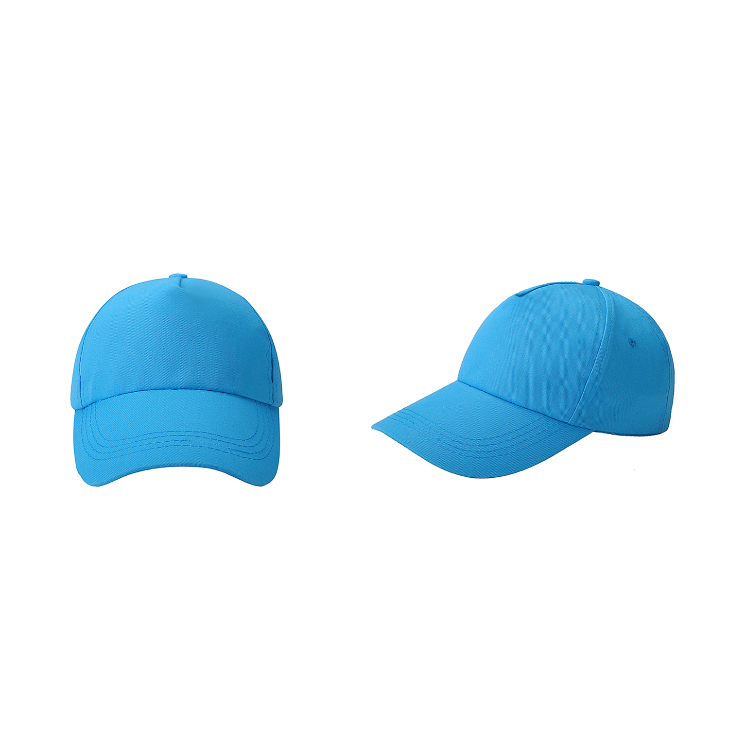 Stock 2-Tone Cotton Twill 5 Panel Cap w/Velcro Back Fastener 7