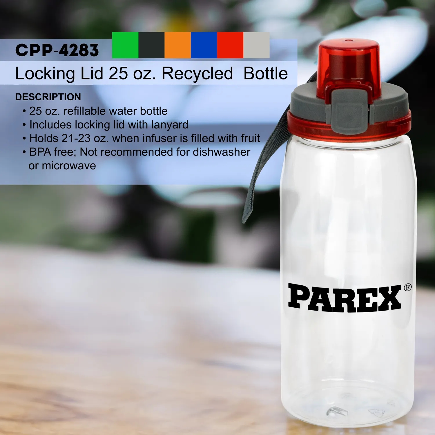Locking Lid 25 oz. Recycled Bottle 2