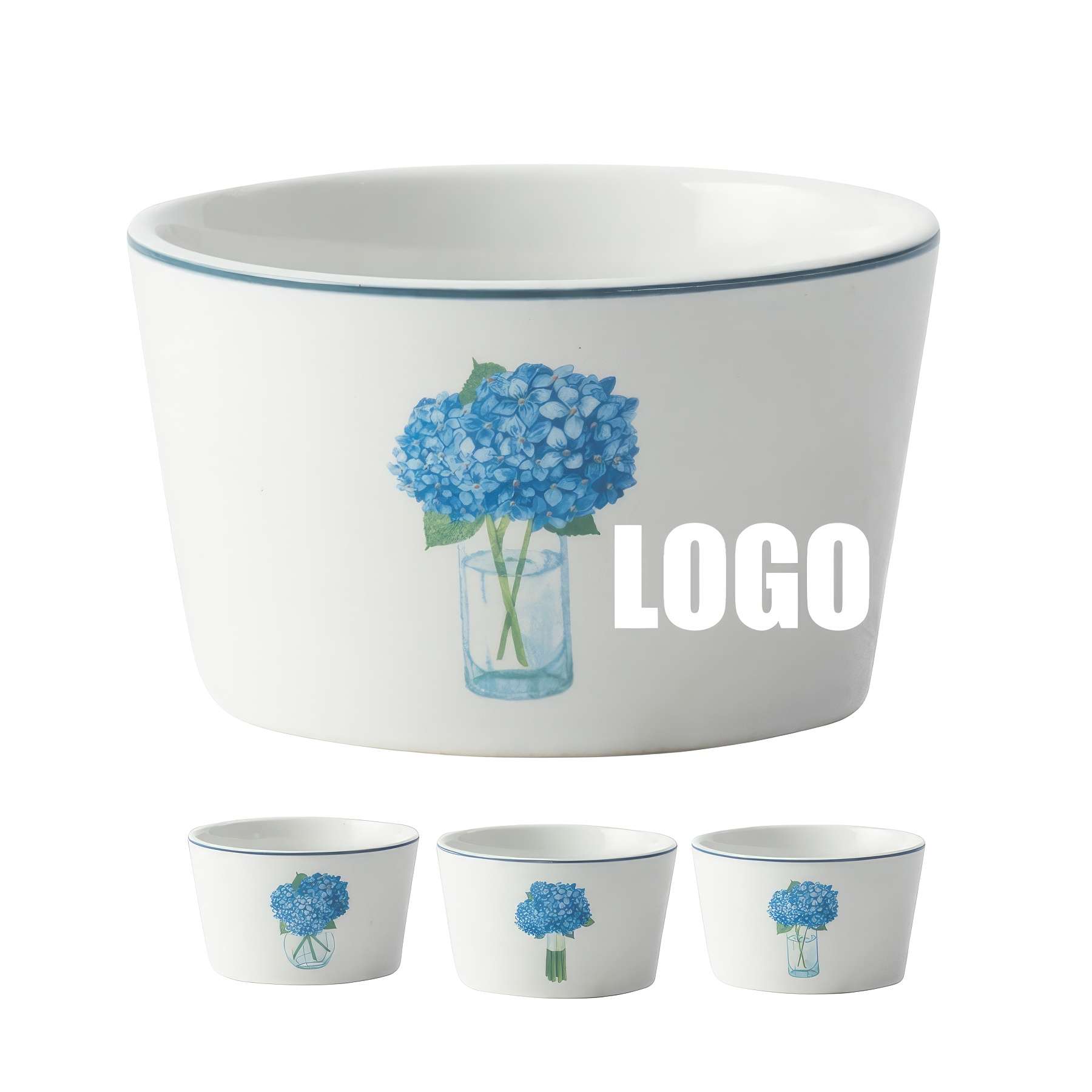 Custom 4.5 Inch Ceramic Dessert Bowls 2