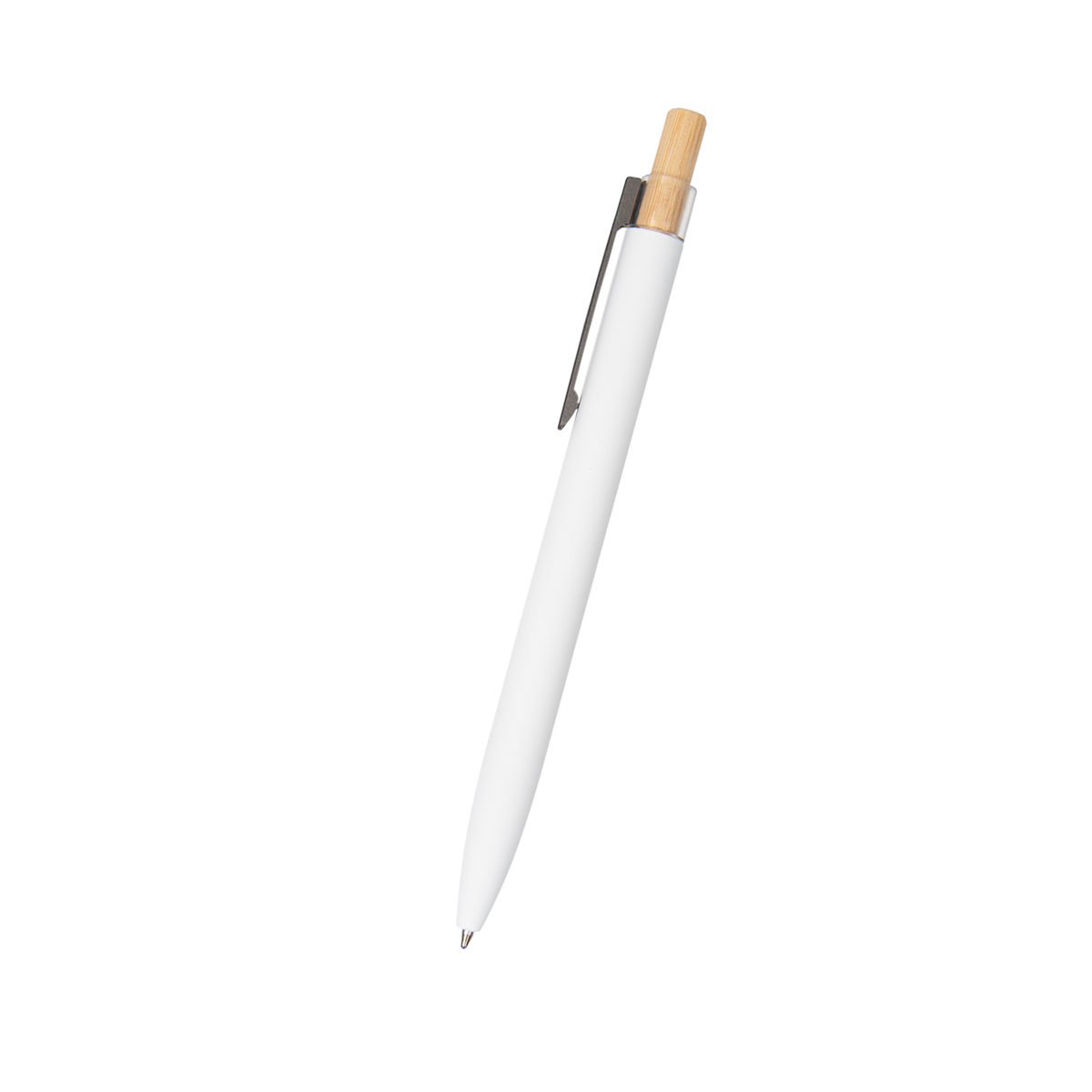 Recycled Aluminum Pen With Bamboo Plunger 12