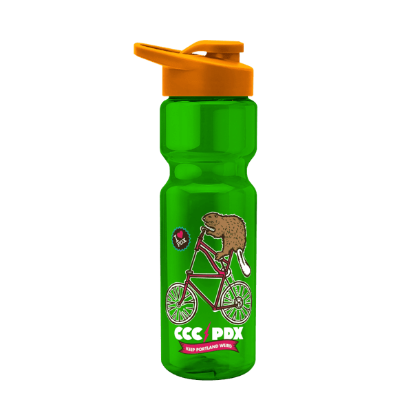 Blazer 28oz Transparent Bike Bottle w/Drink-thru Lid 1233