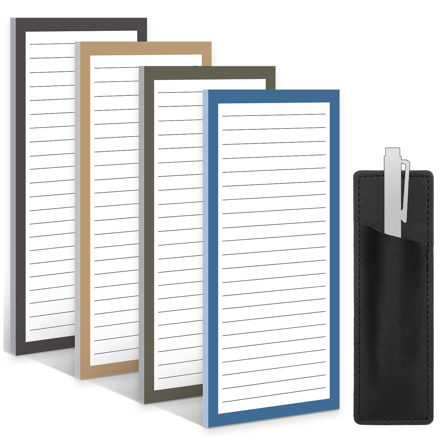4 Pack Magnetic Fridge Notepad Set w/ Pen Holder 2