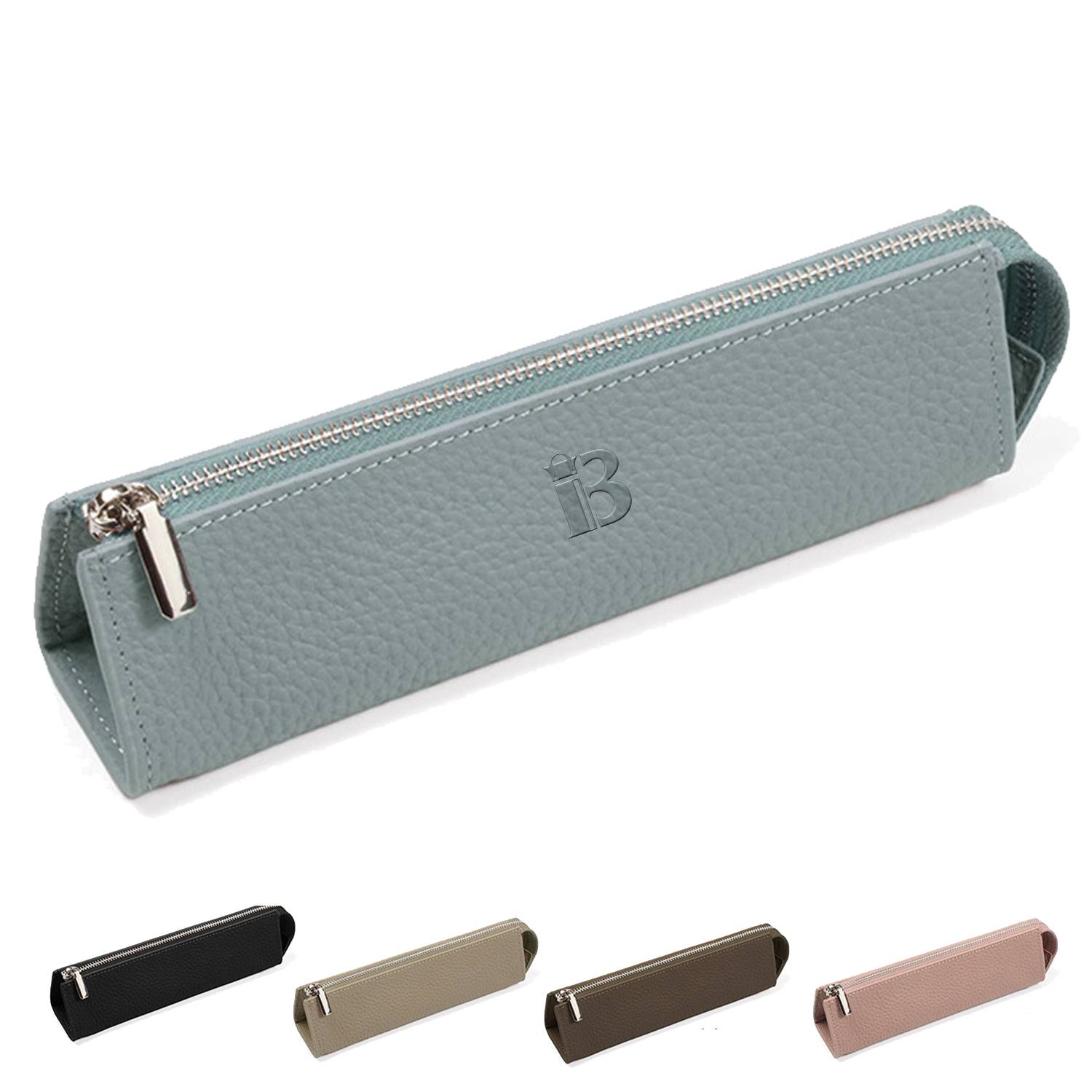 Genuine Leather Stationery Zipper Bag 2