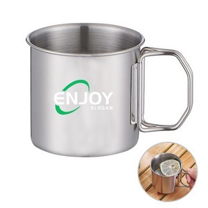 Durable 250ml Foldable Handle Stainless Steel Cup 5