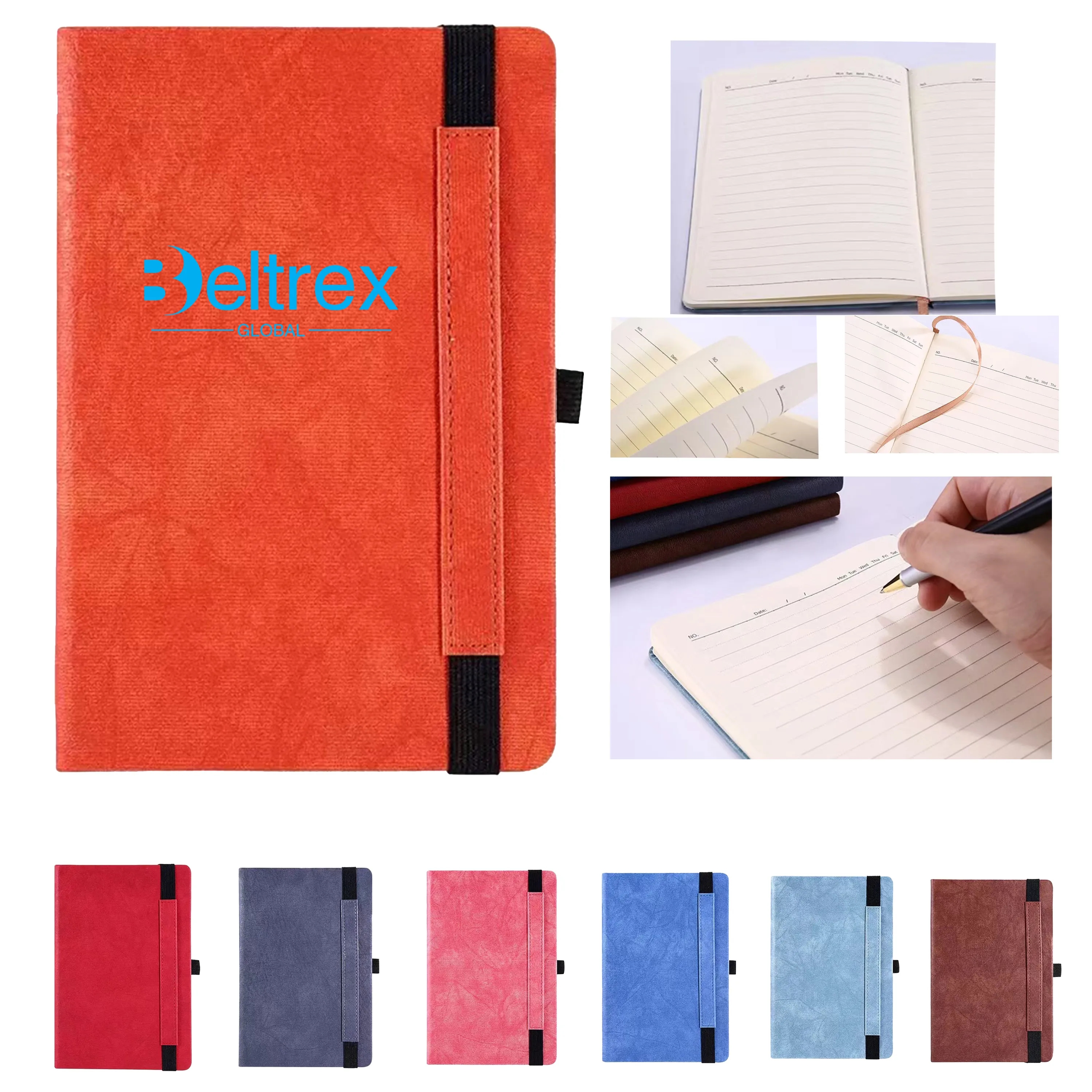 Durable A5 PU Leather Journal with Elastic Closure 2
