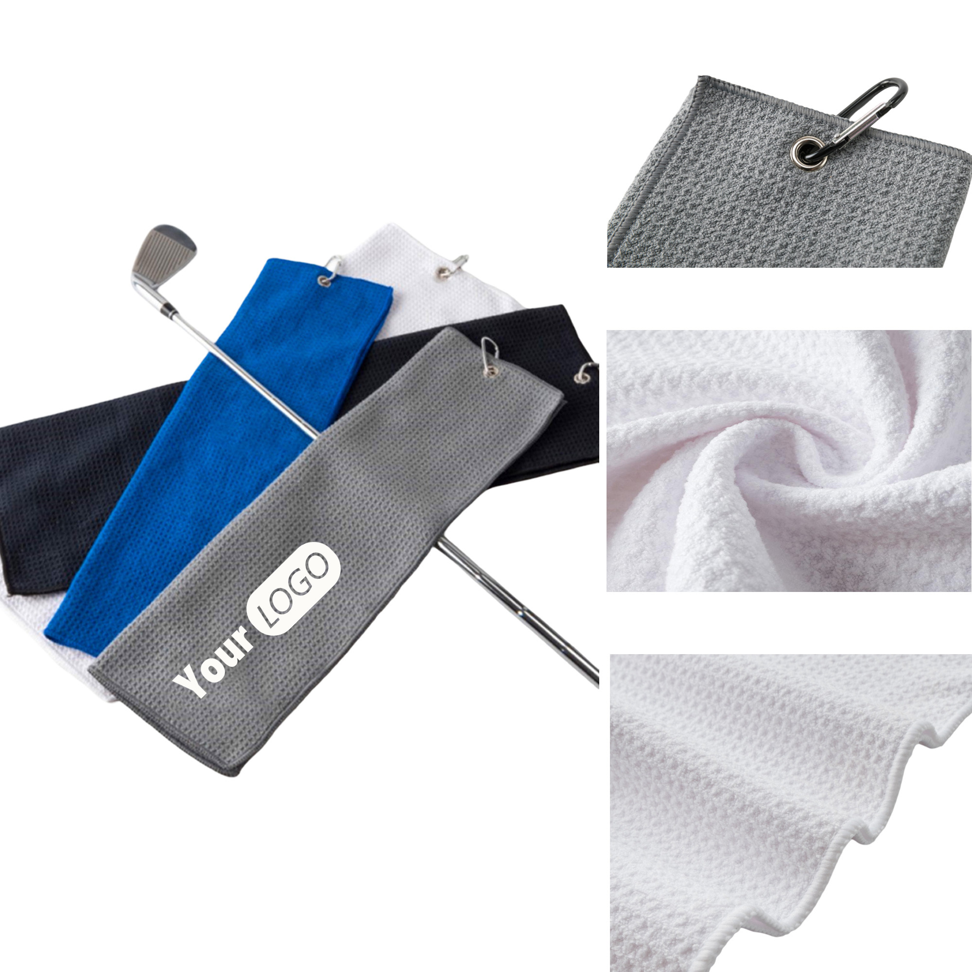 16" x 20" Golf Towel With Grommet And Hook 2