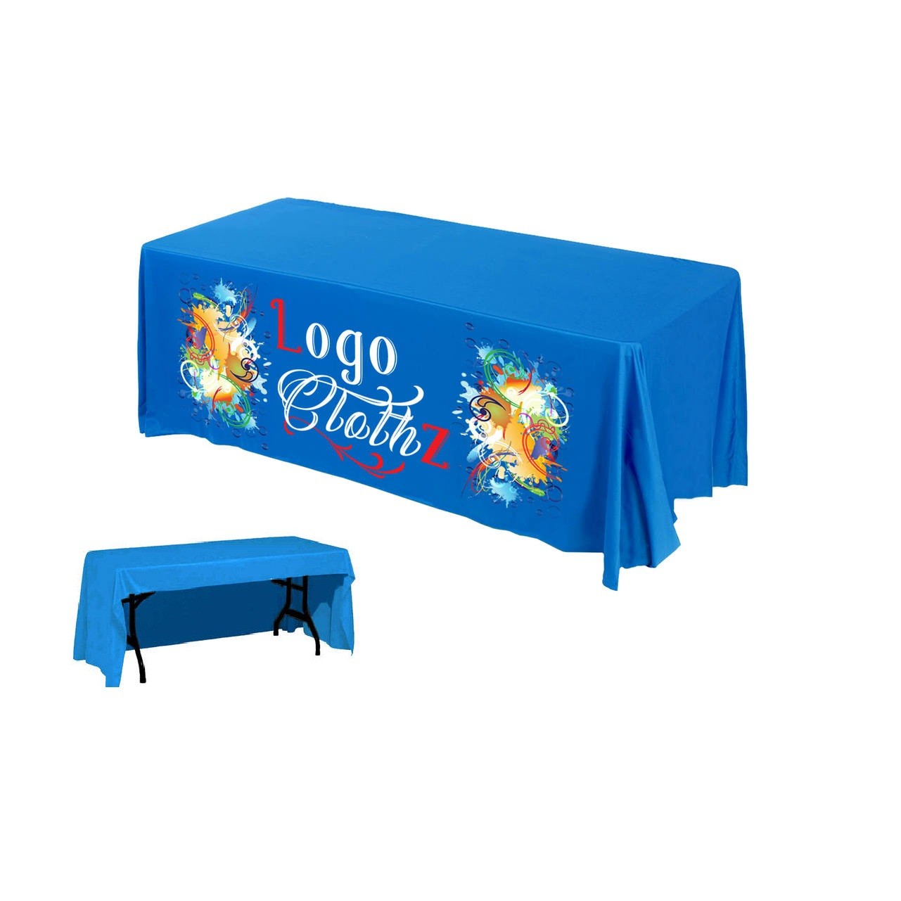 8' Dye Sublimation 3-Sided Table Throw 2