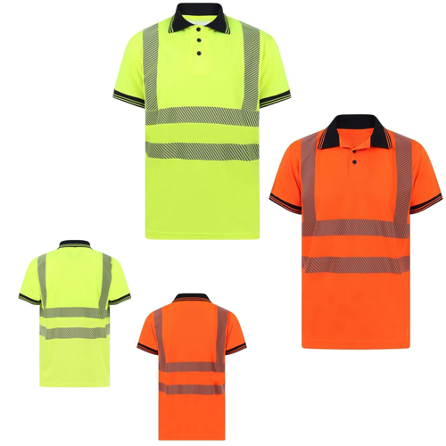 VISIPRO Short Sleeve Reflective Safety Polo with Bands, 8
