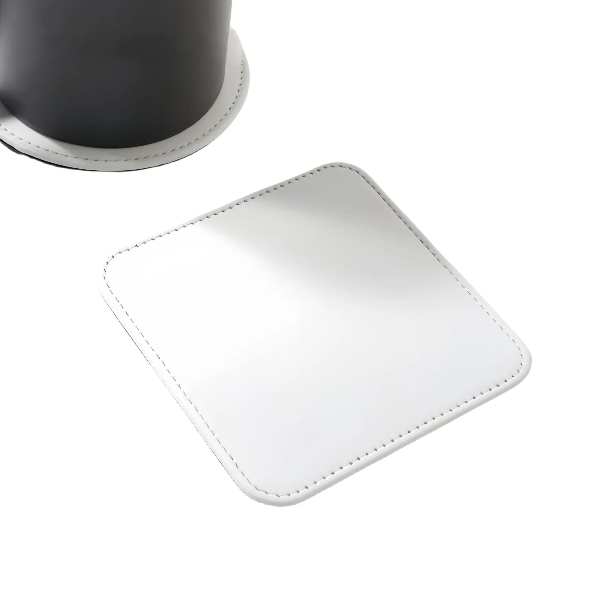 Premium PU Leather Coaster with Sewn Edge 11