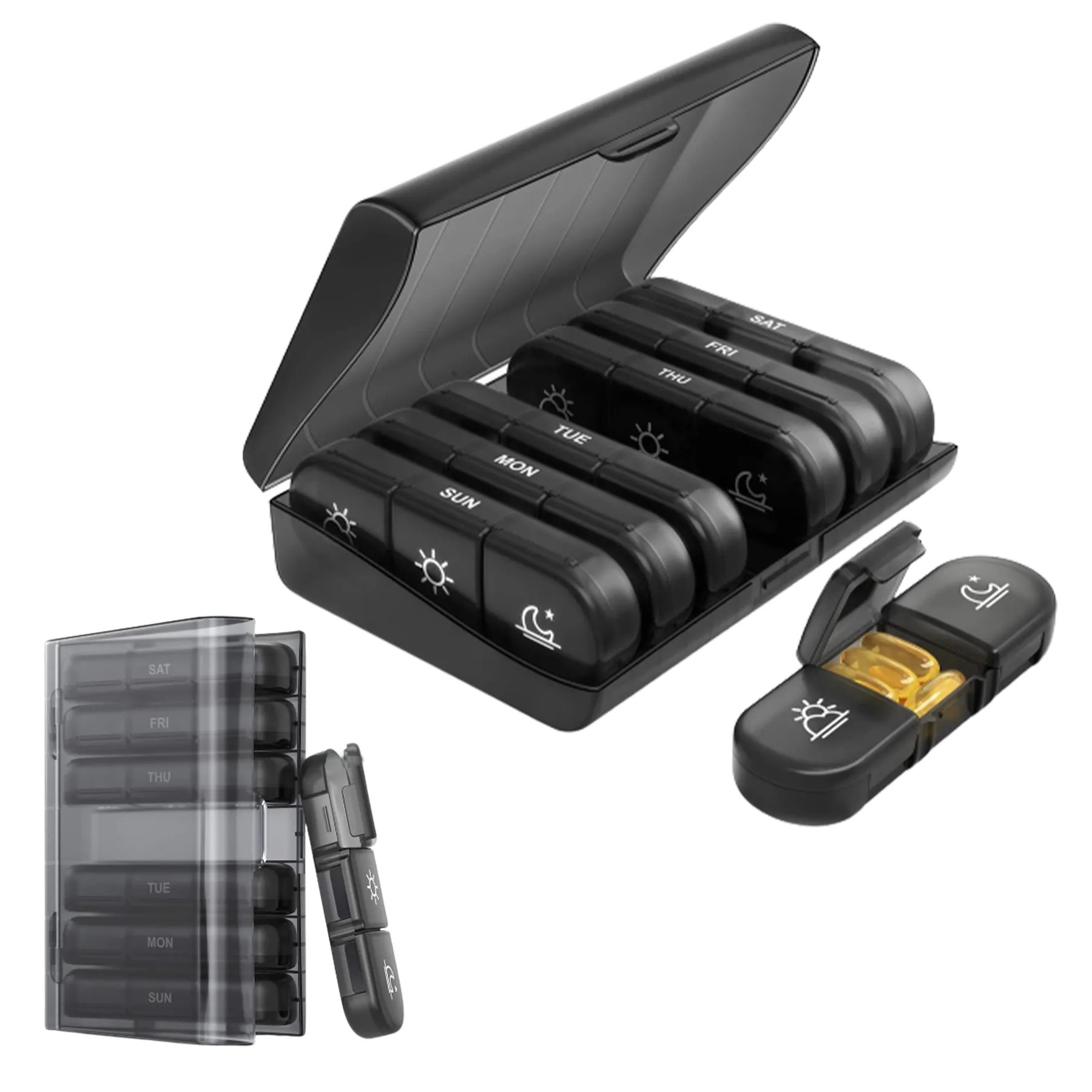 7-Day Pill Box With 21 Compartments 2