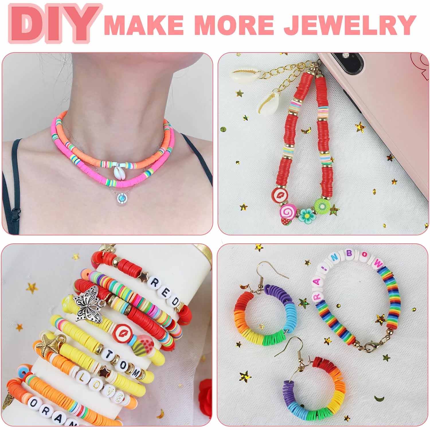 Bohemian DIY soft pottery beads accessories string bracelet 2