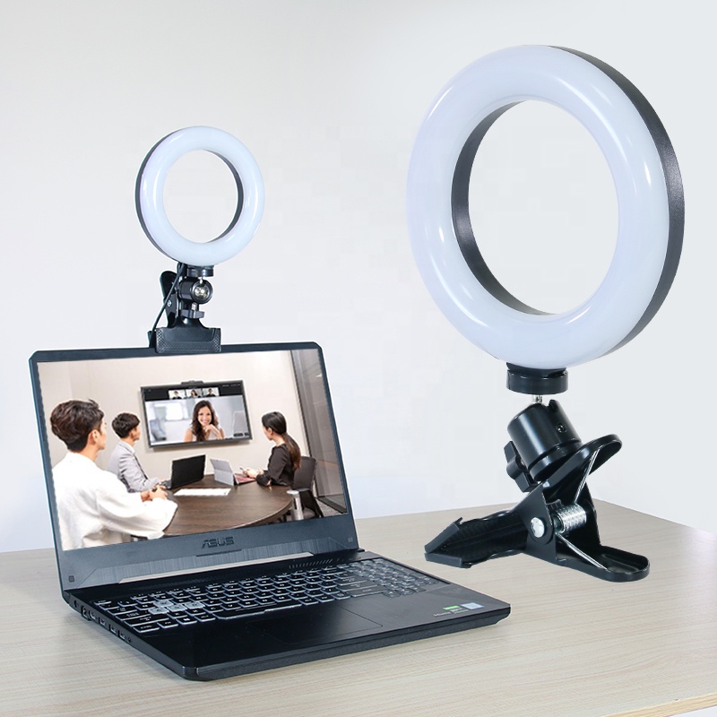 Dimmable Desktop Lamp LED Ring Light 4