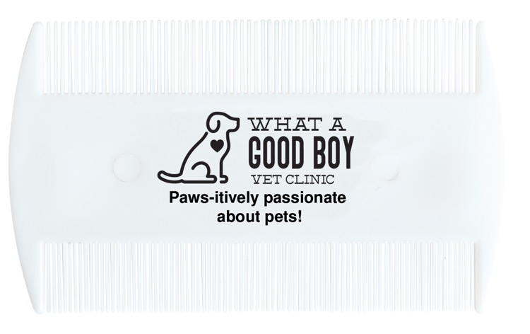 White Flea Comb (3" x 2.063")