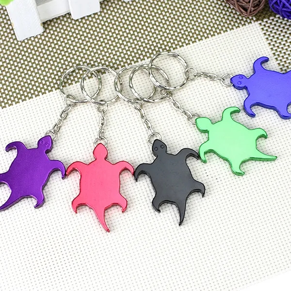 Customized Turtle Shape Bottle Opener Keychains 2