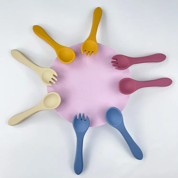 Baby Silicone Fork Spoon 4