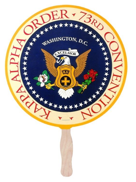 Stock 9" Round Hand Held Fan