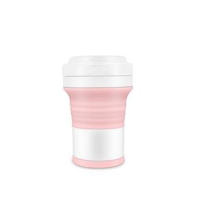 550ml Silicone Collapsible Cup With Straw And Carabiner 23