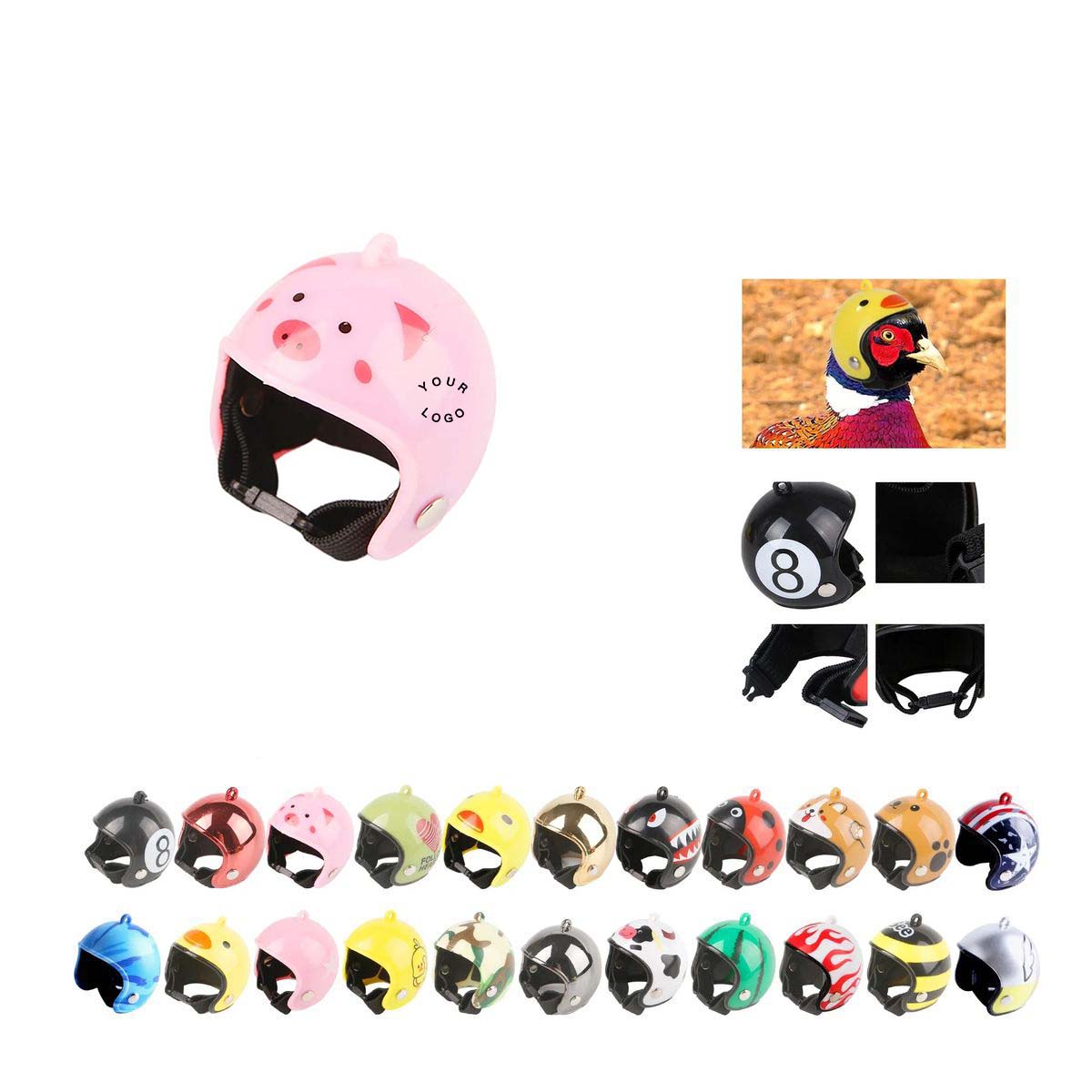 Protective Mini Helmet for Chickens and Small Birds 13