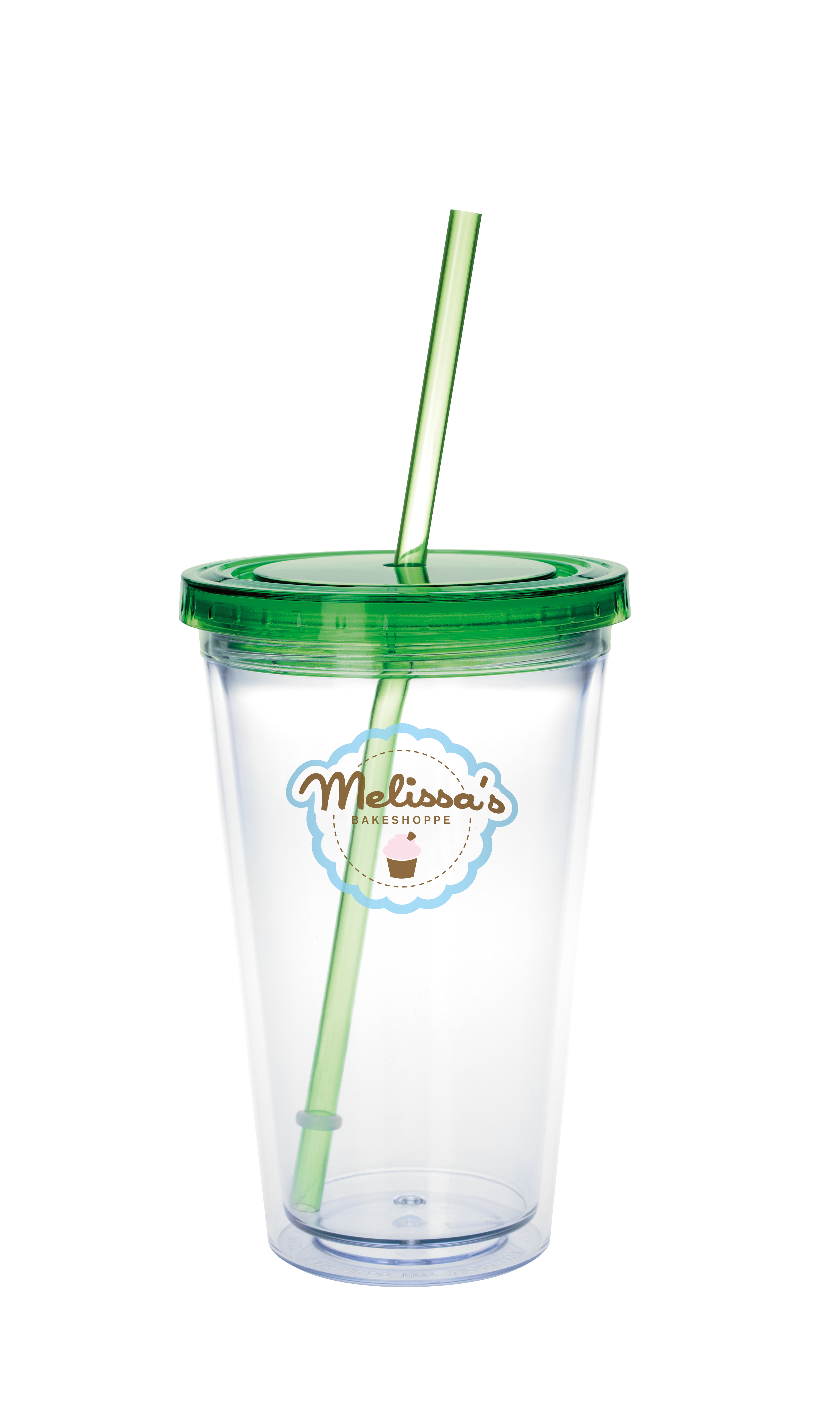 Good Value™ Clear Tumbler with Colored Lid - 18 oz. 48