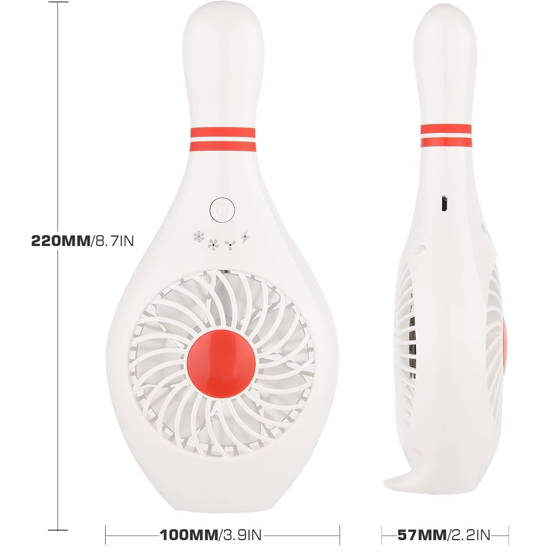 Handheld Portable Bowling Pin Fan 4