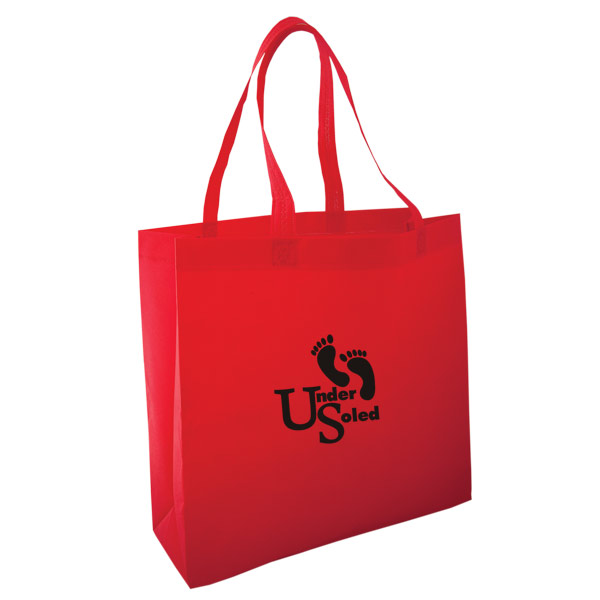 Non Woven Tote: 16" W x 15" H x 6.5" D 4