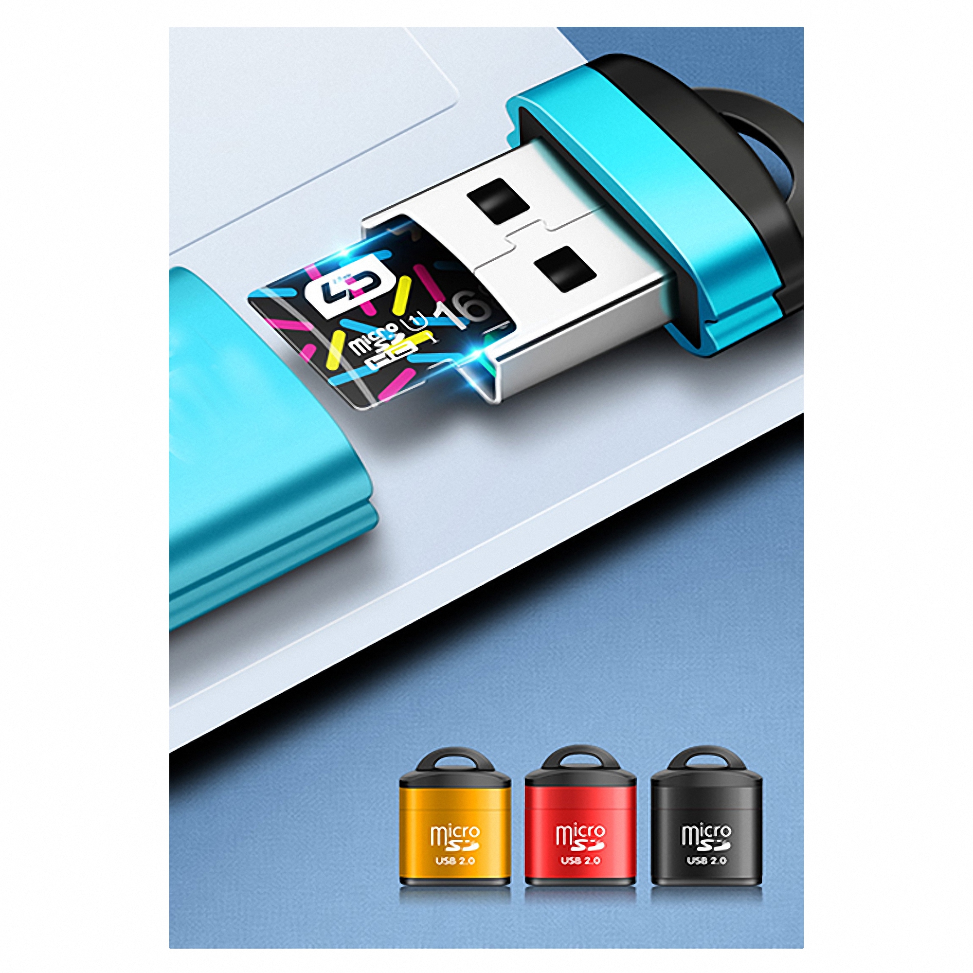 Portable TF Card Reader Keychain 3