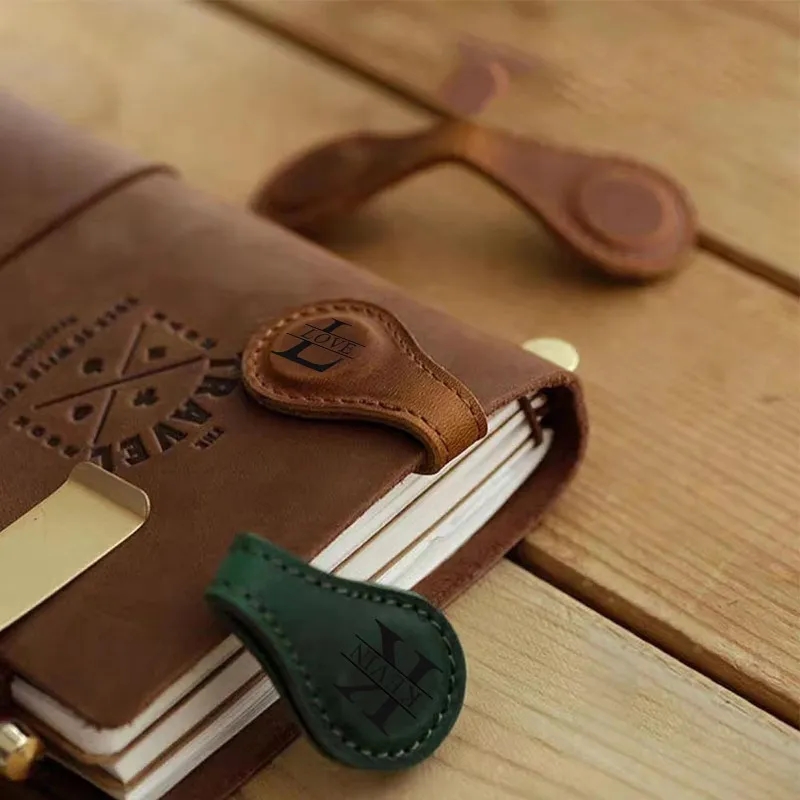 Leather Double-Sided Magnetic Bookmarks 6