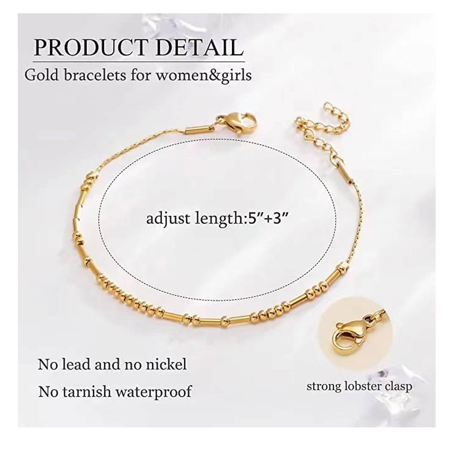 Stainless steel Morse code bracelets Silver Beads Jewelry 3