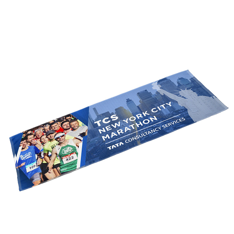 "THE WHITAKER" Full Color Sublimation Recycled RPET Cooling Towel – 12" W x 32" H 5