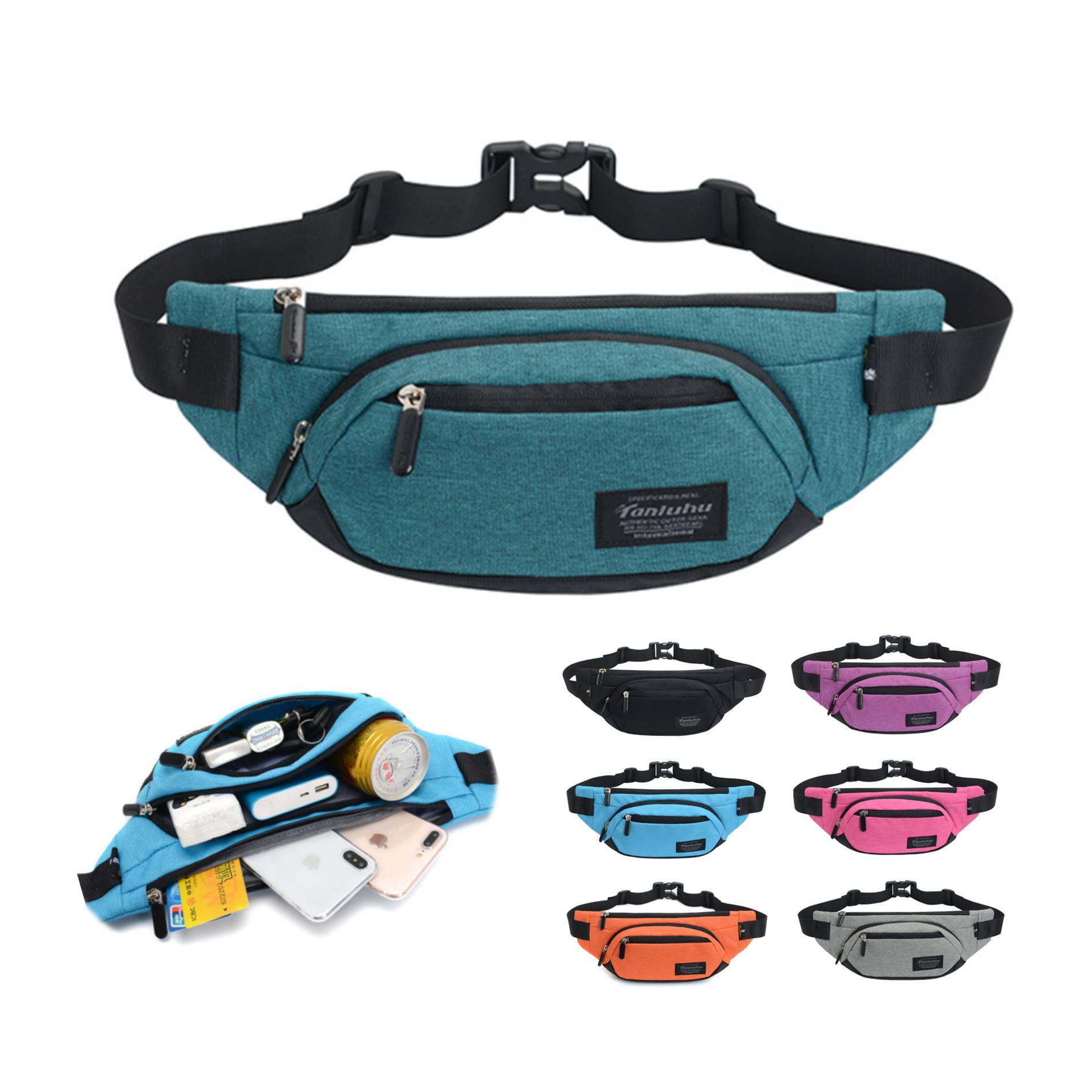 Men's Running Belt Leisure Shoulder Waist Bag 4