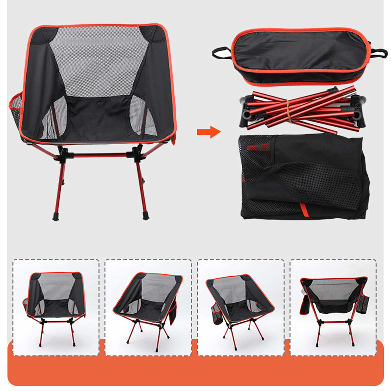 Folding Portable Mesh Camping Chair 8