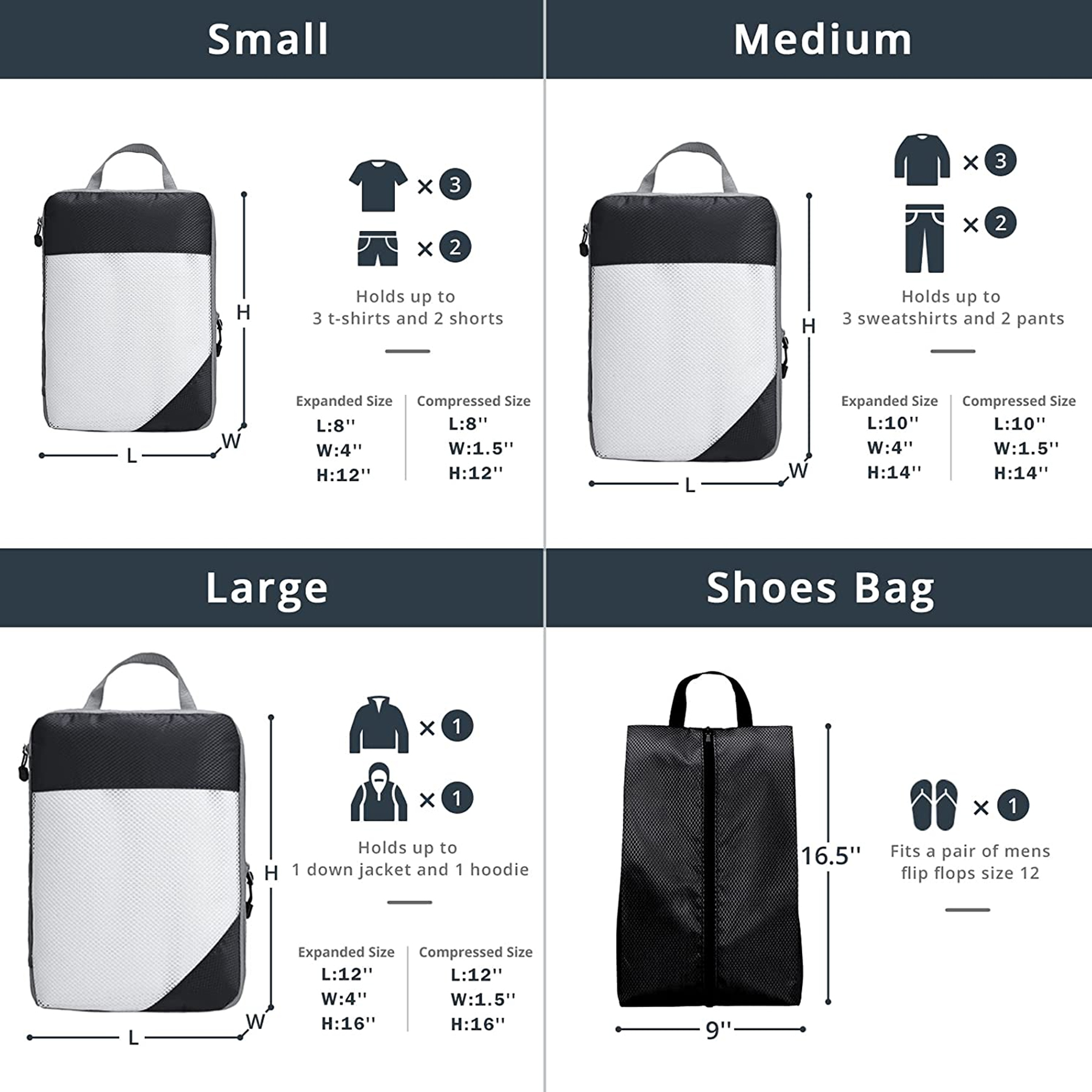Compression Packing Cubes for Suitcase 3