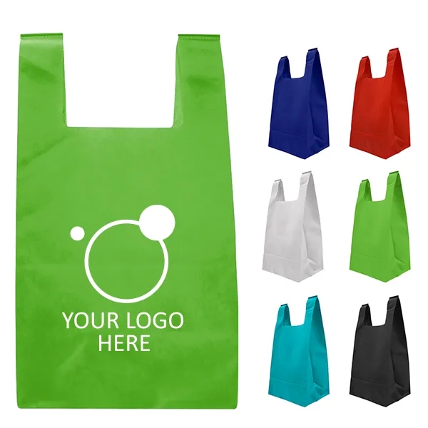 T-Shirt Styled Poly Tote Bags-11x14.25 x7 2