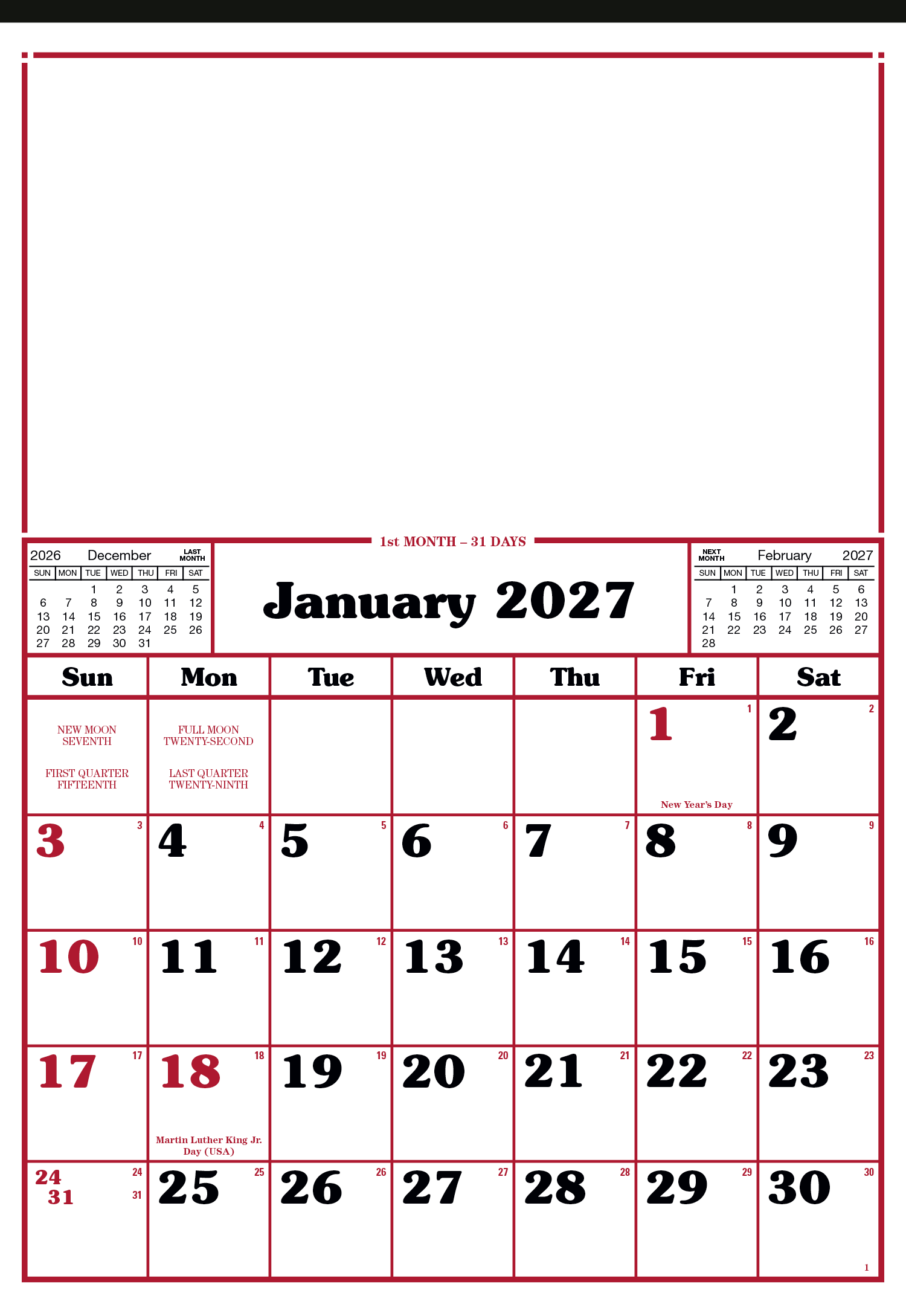 Skinner & Kennedy® Commercial 12-Sheet Calendar 4