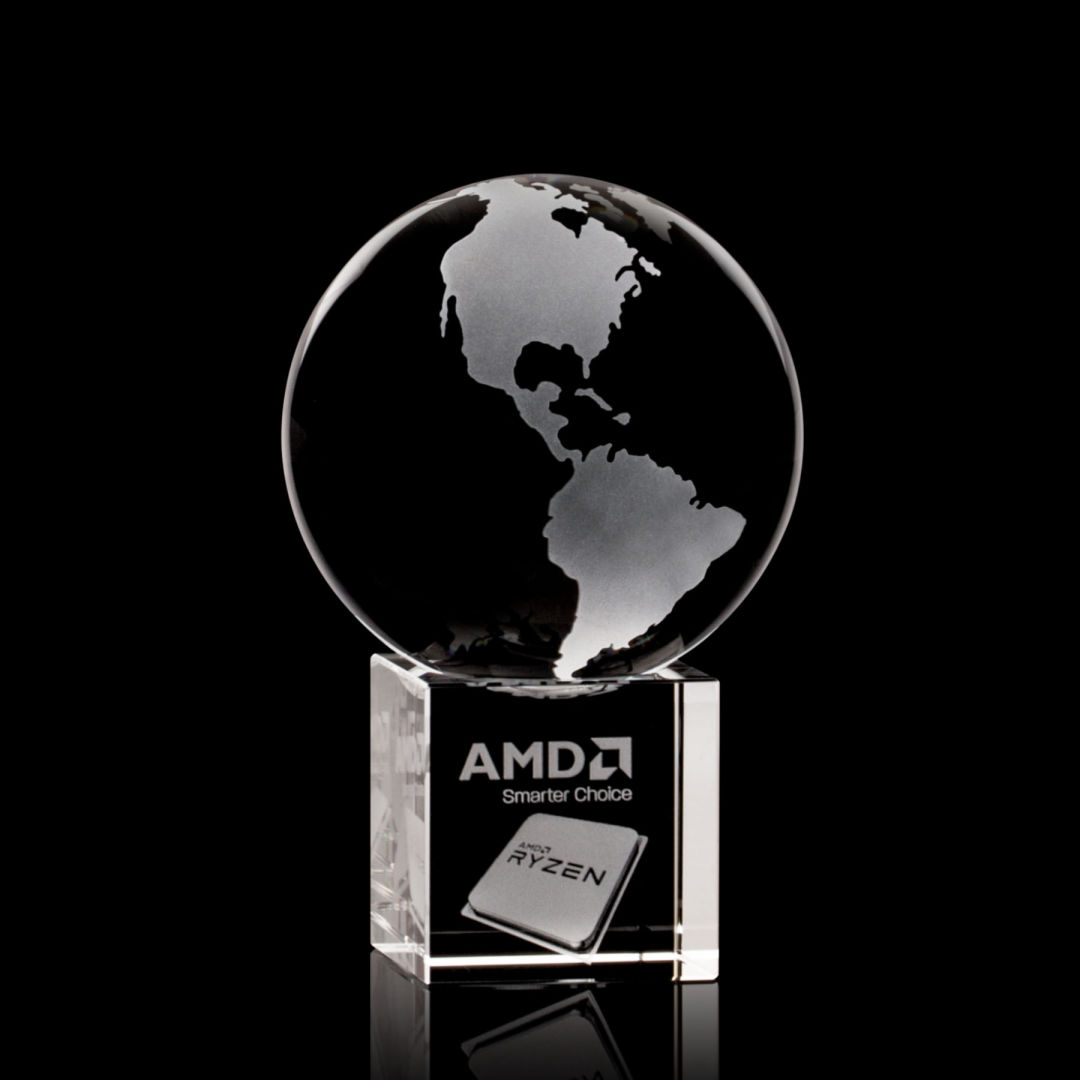 Globe on Cube 3D Award 10